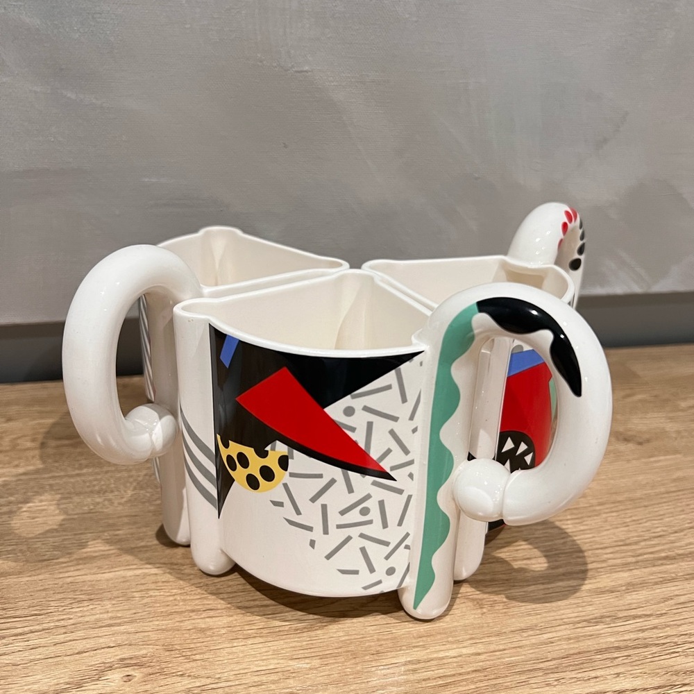 Vintage 80’s Postmodern Carnival Fujimori for Kato Kogei Japan Mugs - Set of 3 - Picture 3 of 5
